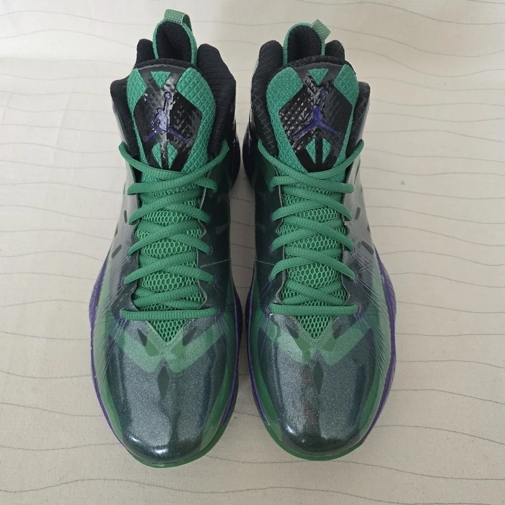Nike Mens Air Jordan Lite Hulk Green Purple Basketball Shoes 524922-362 Sz 10.5